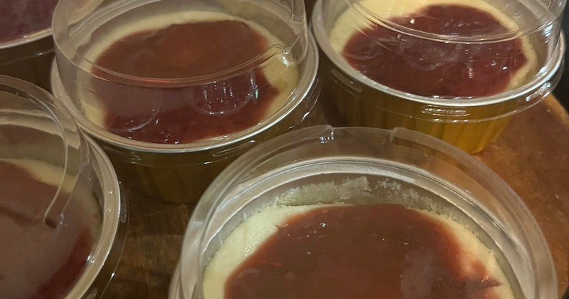 Tiramisu packaged in individual plastic cups