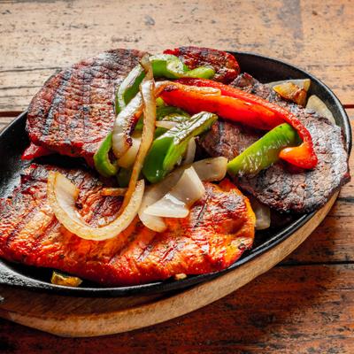 The mixed fajita meal.