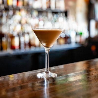 Espresso martini, side view