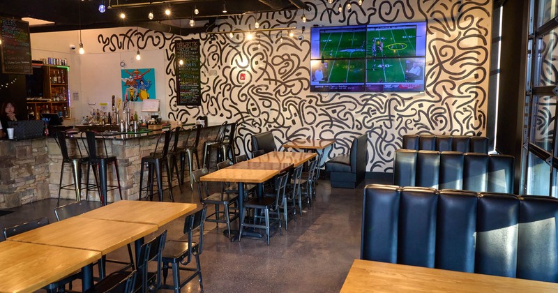 Seating and bar areas