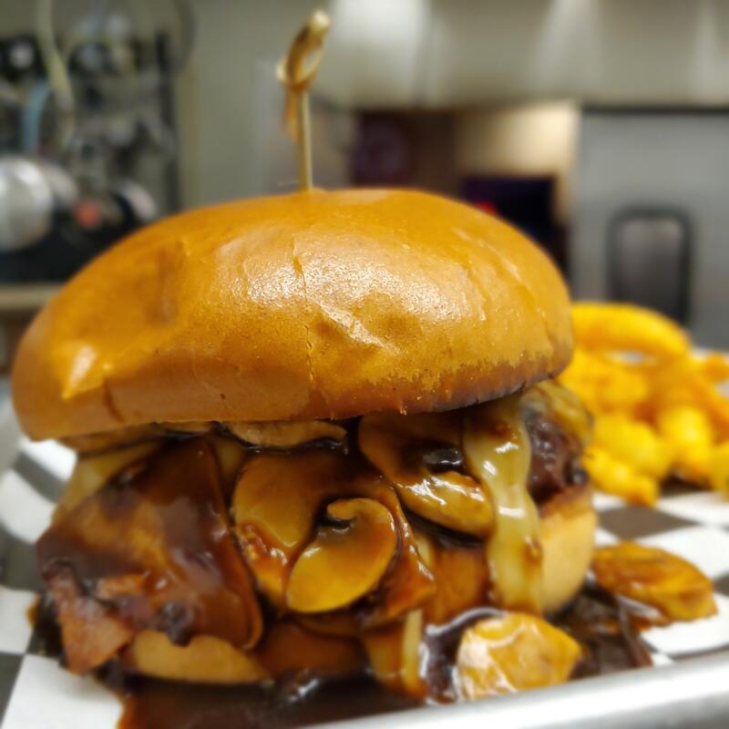 Mushroom Swiss Burger* photo