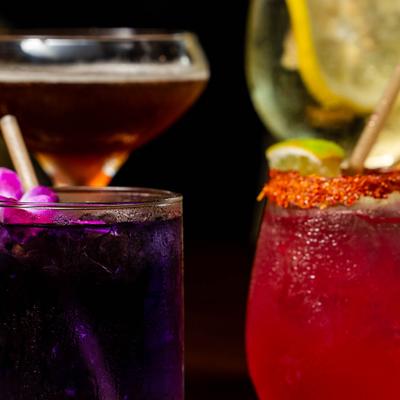 Colorful cocktails.