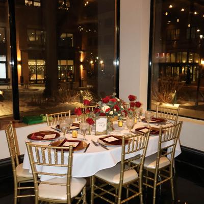 Elegant dining table.