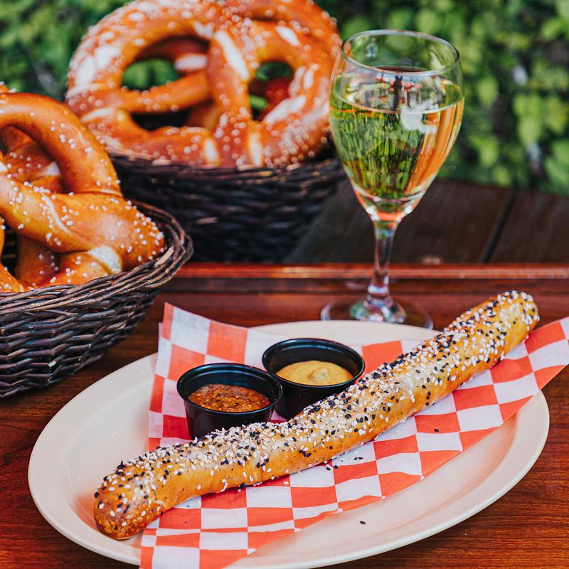 FOOT LONG PRETZEL DOG photo