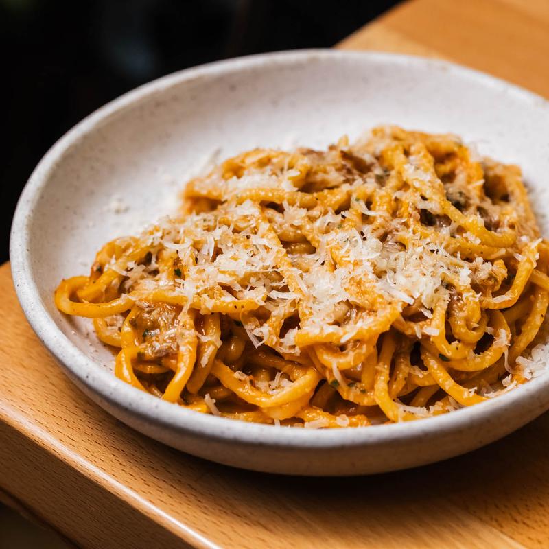 menu item 13 of 22, Bucatini, Short Rib Ragu, Parmigiano