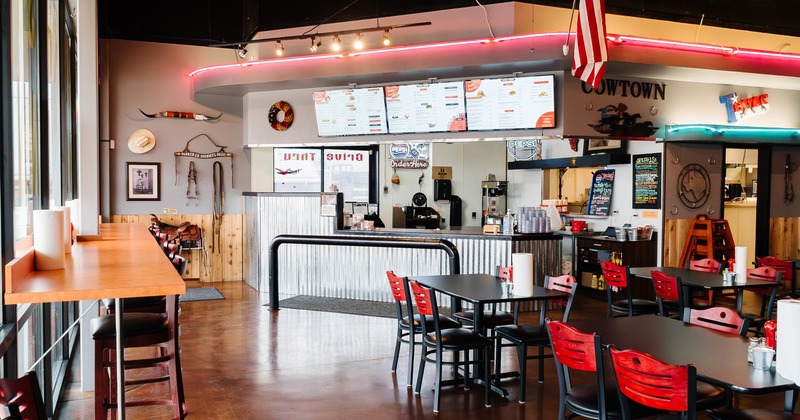 Interior dining area and order counter