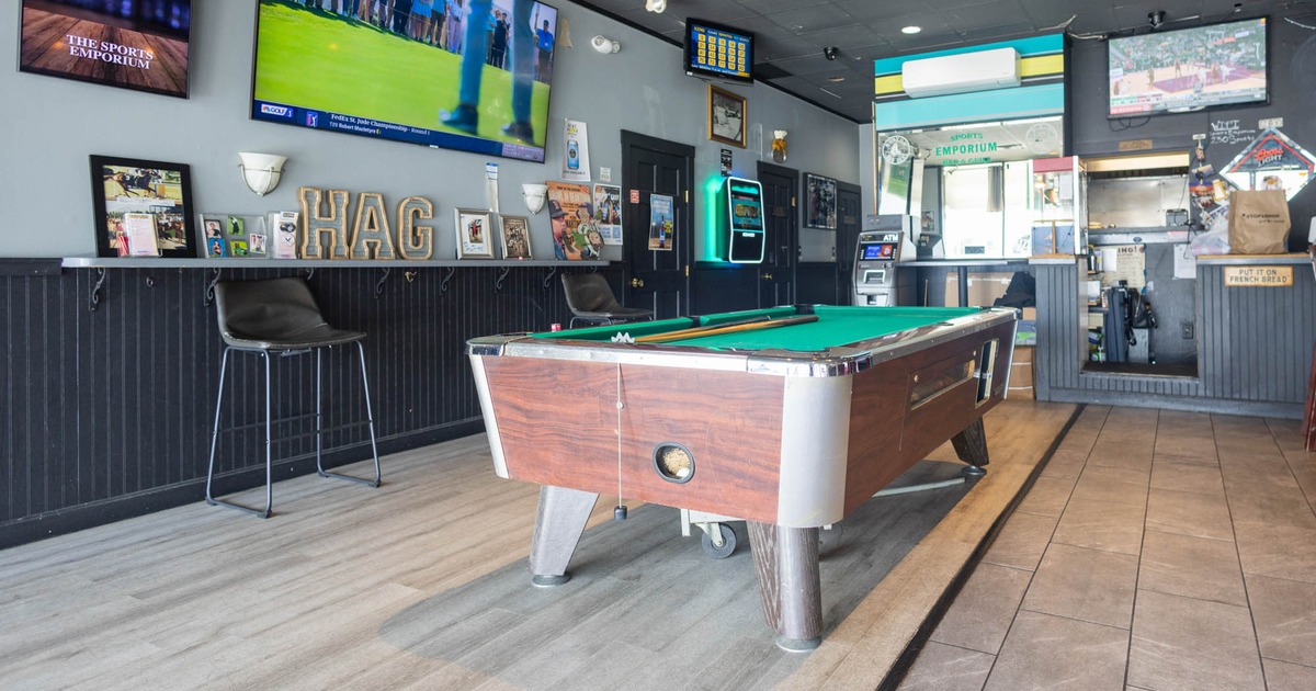 Interior, pool table