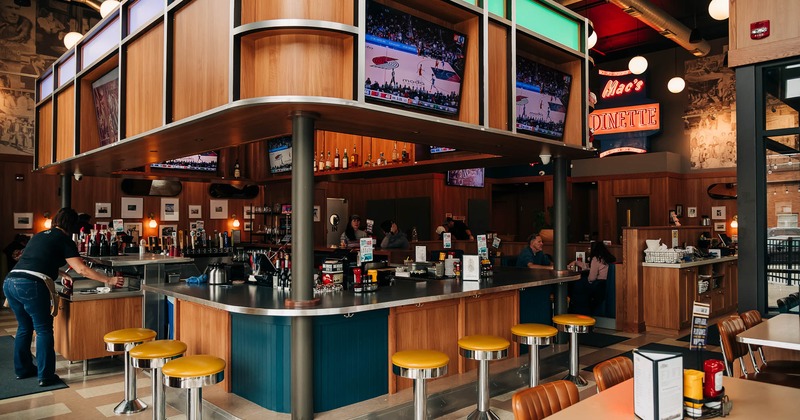 Interior, bar counter area