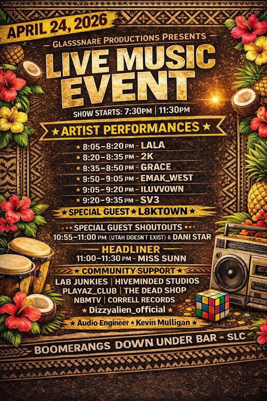 Live Music Event – GlassSnare Productions event photo