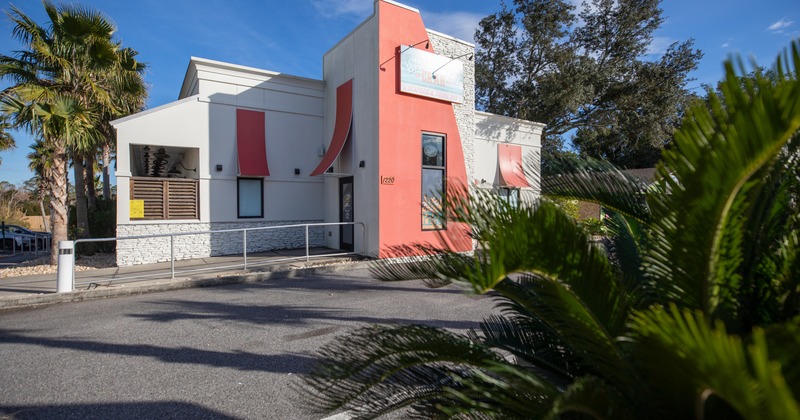 Exterior, front view over street