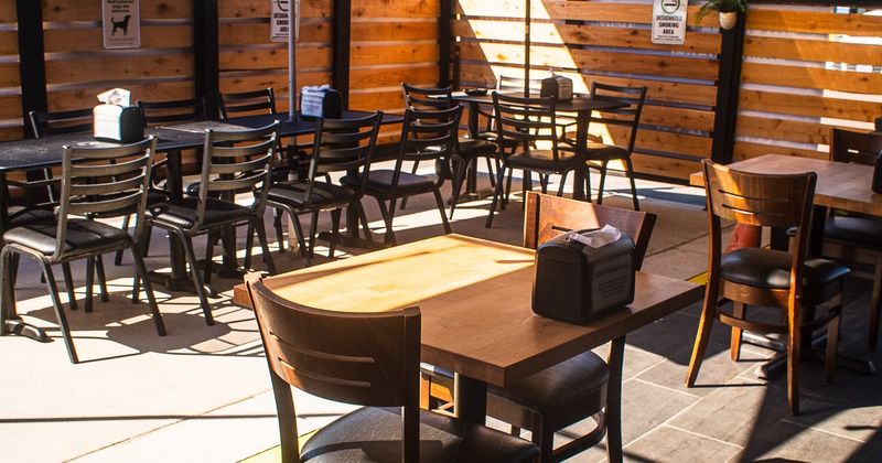 Patio seating area