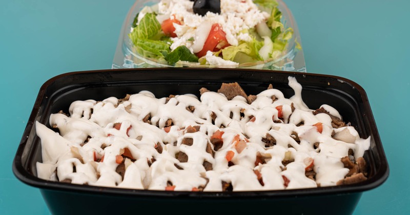 Beef Bowl and a salad