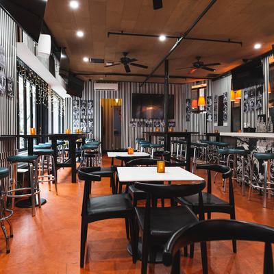 Interior, dining area.