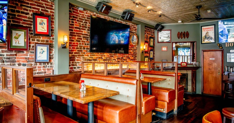 Interior, restaurant booths