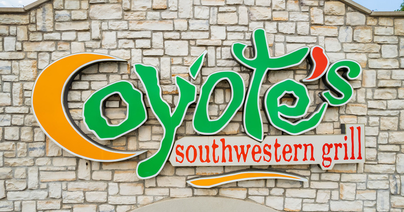 Restaurant logo on the building