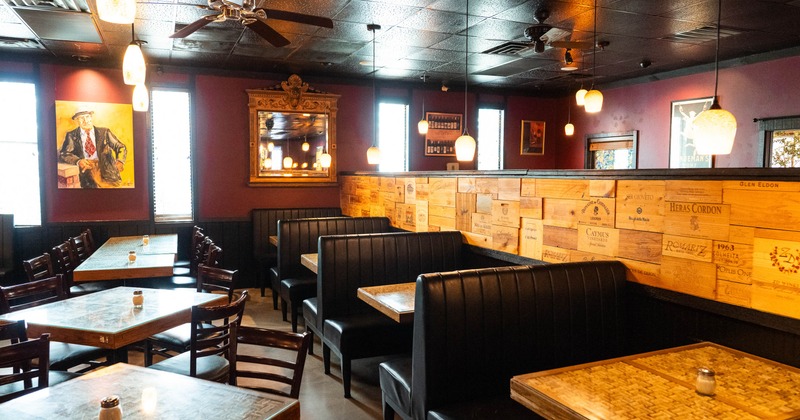 Interior, booths all lined up