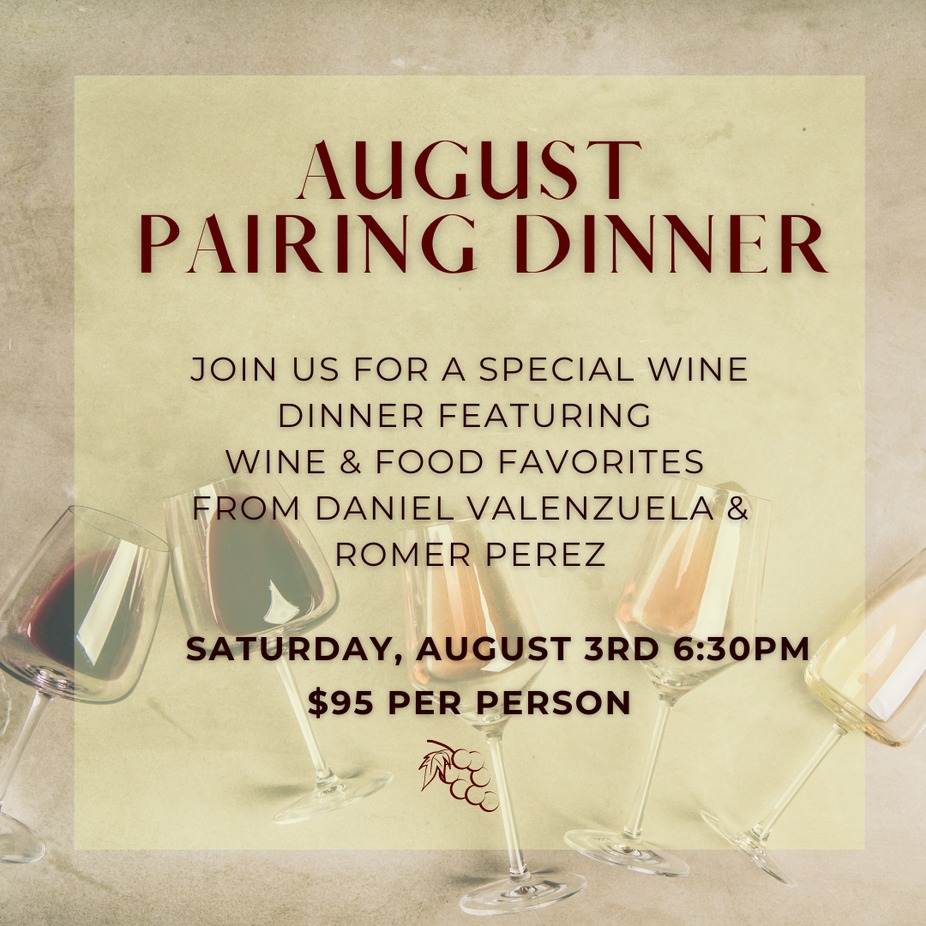 August Wine Pairing Dinner event photo
