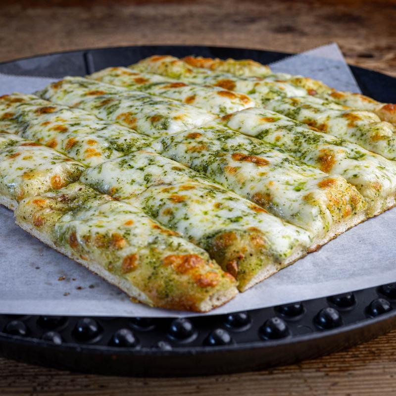 menu item 9 of 42, PESTO SMOTHERED BREADSTICKS!