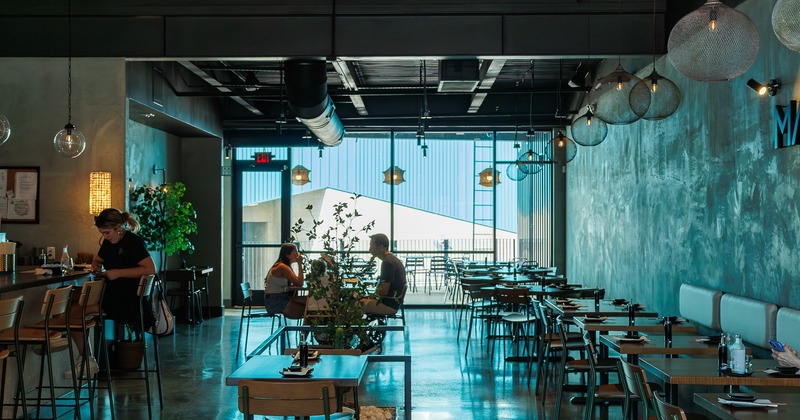 Diner area, wide view