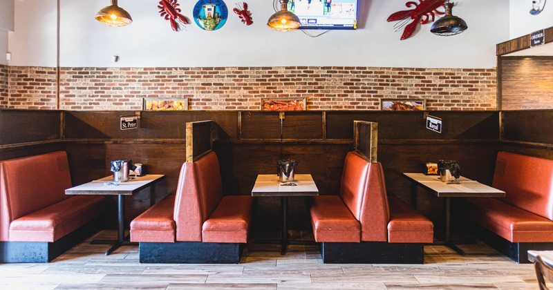 Interior, inline restaurant booths