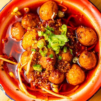 Spicy deep fried quail eggs.