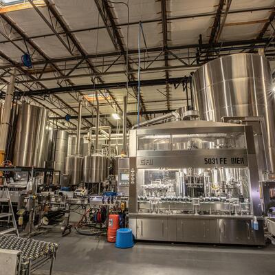 Restaurant interior, brewing area