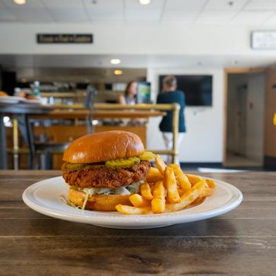 Fried chicken sandwich.
