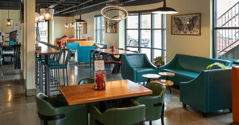 Interior, seating area waiting for the guests