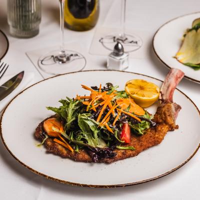 veal chop milanese.