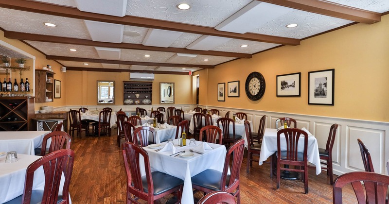 Dining area, tables and chairs