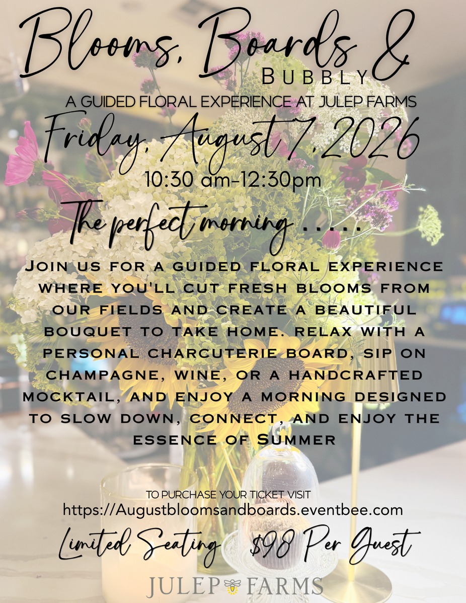 Blooms, Boards and Bubbly - August Class! event photo