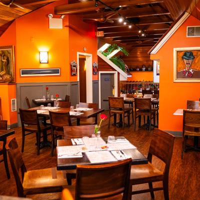 Interior, dining area.