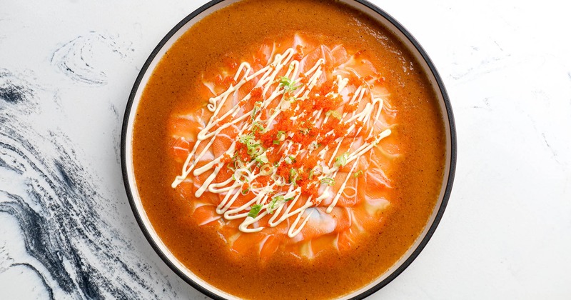 Salmon Carpaccio, top view