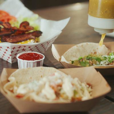 Various food dishes.