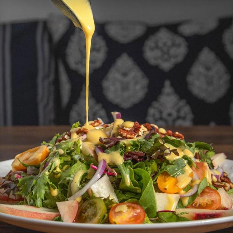 Poached Pear Gorgonzola Blossom Salad photo