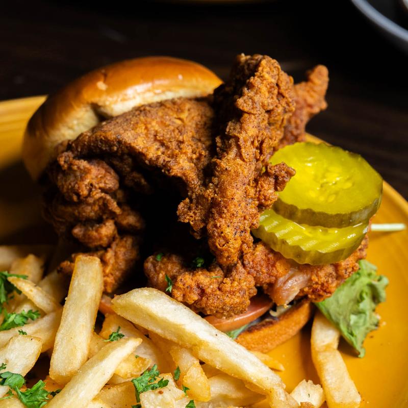 Chicken Sandwich & Fries photo