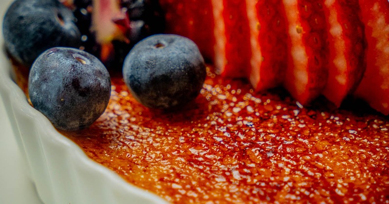 Close up of Orange Creme Brulee