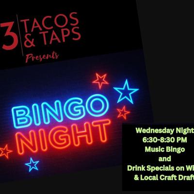 Wednesday Night is Music Bingo Night from 6:30-8:30.