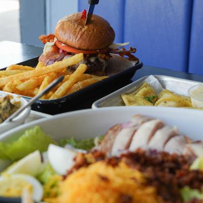 Various food dishes.