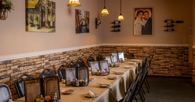 Interiopr tables ready for guests