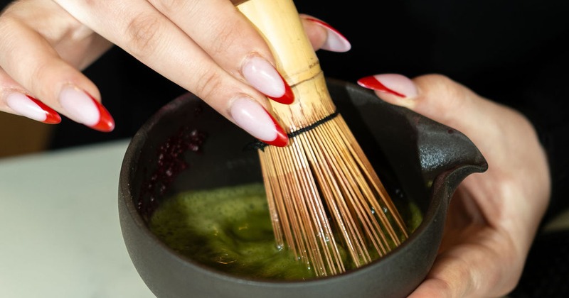 Staff preparing ceremonial matcha in the Matcha Lab at Wise Town Café