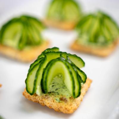 Lucky Leaf Cucumber Sandwich.