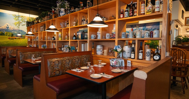 Interior, booths all lined up