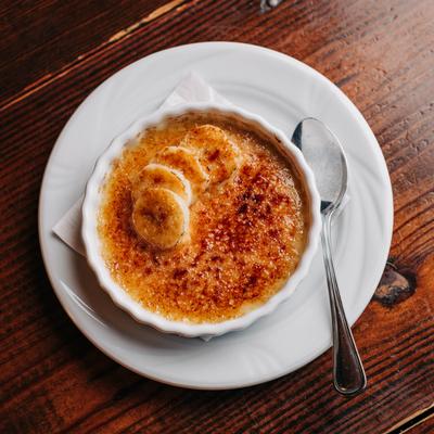 Banana creme brulee.