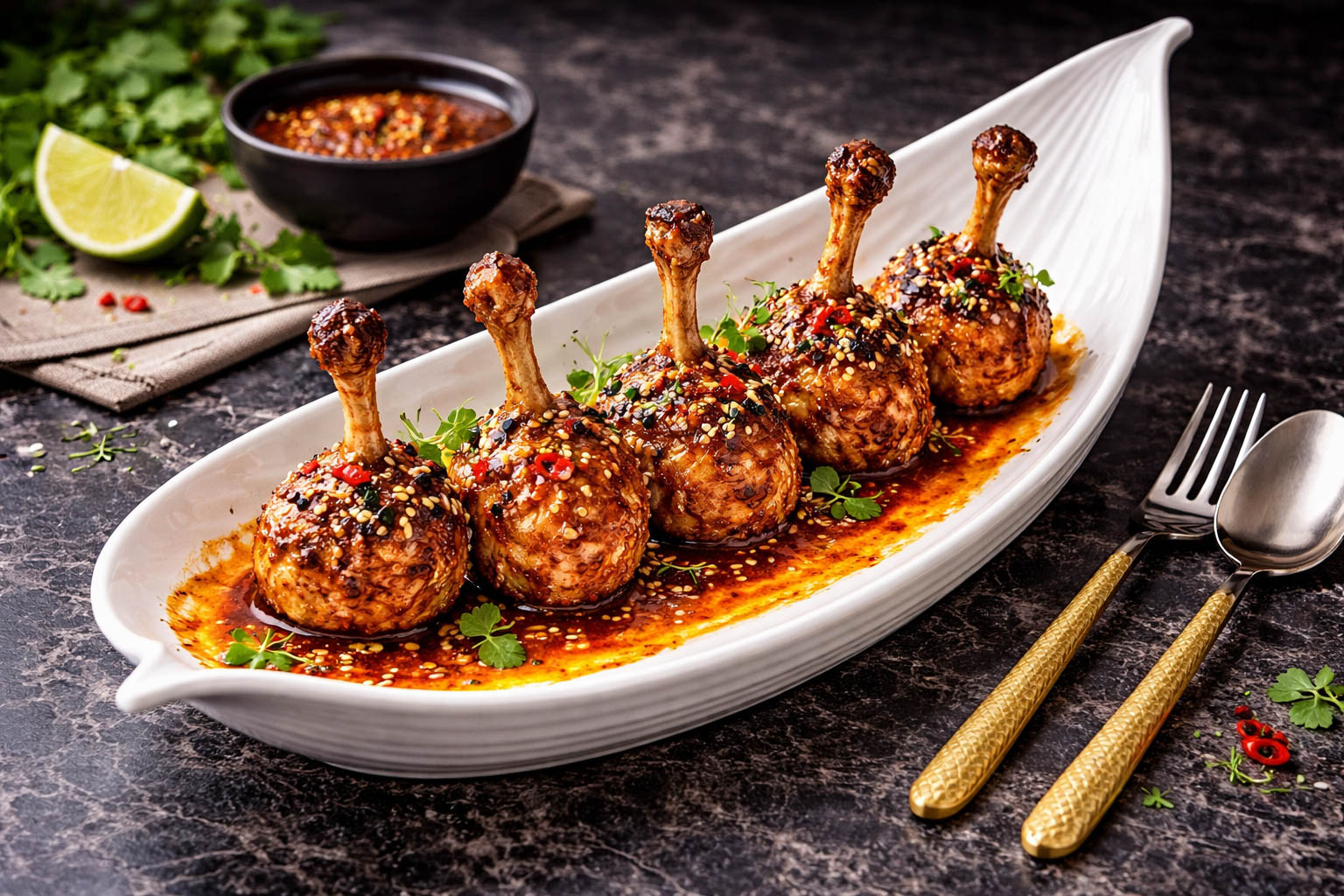Chili Butter Chicken Lollipops