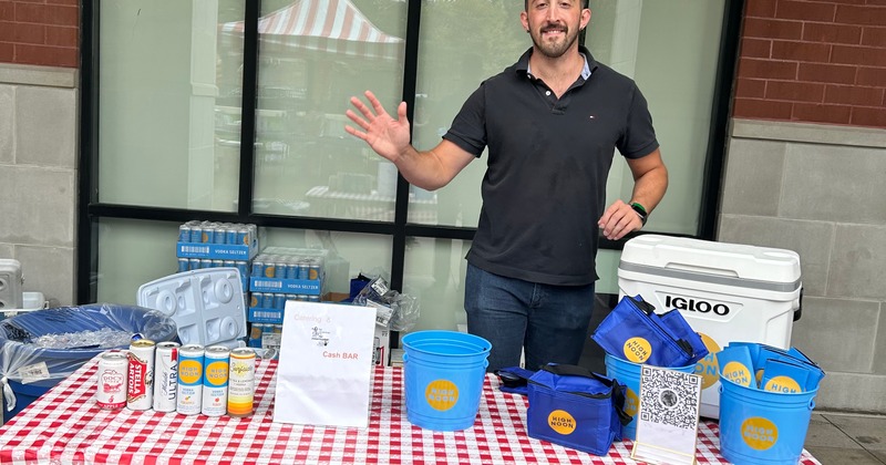 staff member at an off premise catering event in hoboken new jersey