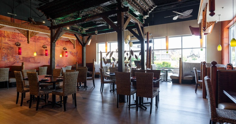 Interior, wide view, dining area