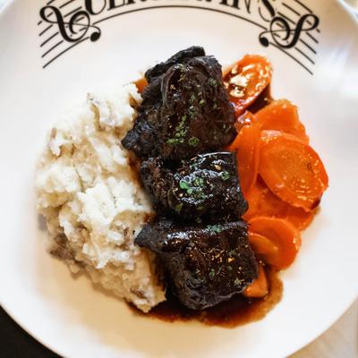 glazed short rib entree.