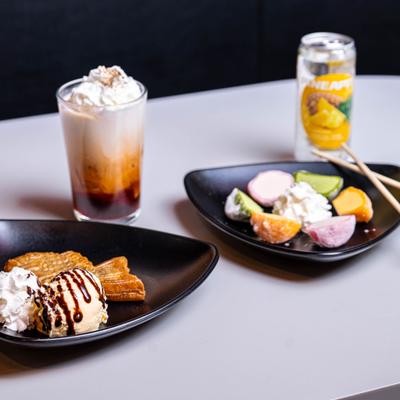 Desserts and drinks.