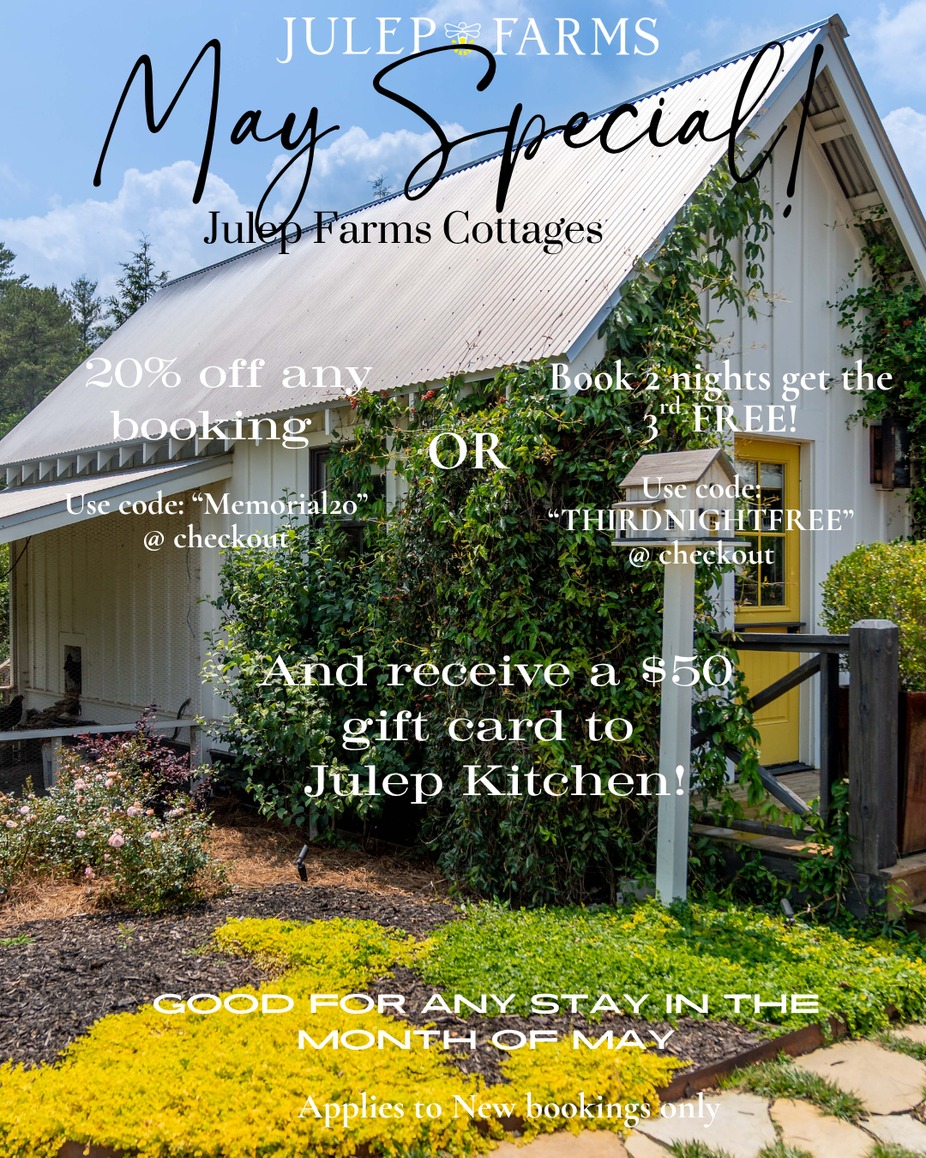MAY COTTAGE DISCOUNTS event photo